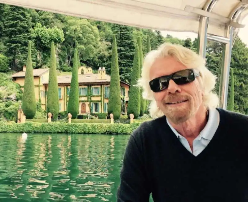 richard branson al lago di como