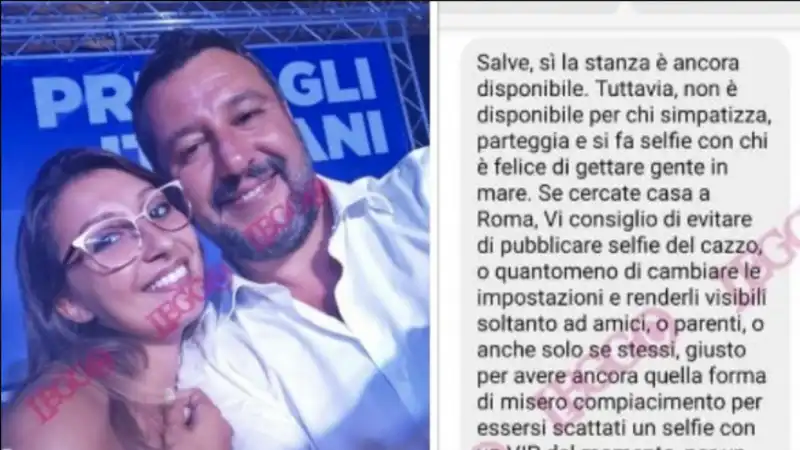 roma, affitto negato a una studentessa per un selfie con salvini