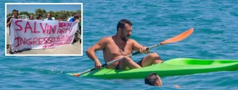 salvini in canoa