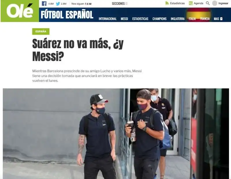 ARTICOLO DI OLE' SUL FUTURO DI MESSI