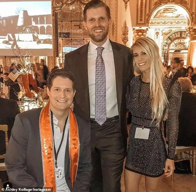 brian kolfage e la moglie ashley con eric trump 