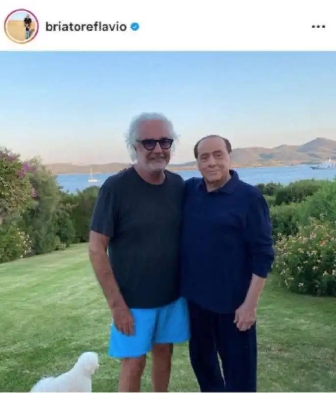 FLAVIO BRIATORE SILVIO BERLUSCONI IL 12 AGOSTO 2020