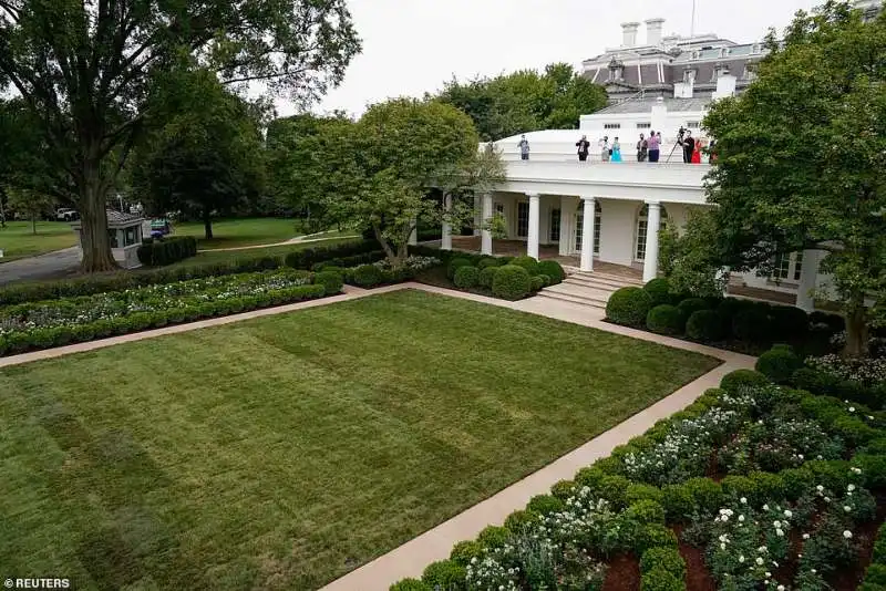 giardino delle rose con i trump 