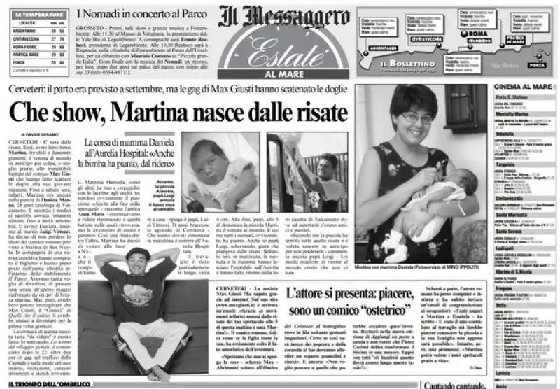 l'articolo di davide desario sulla nascita di martina vittozzi   2002