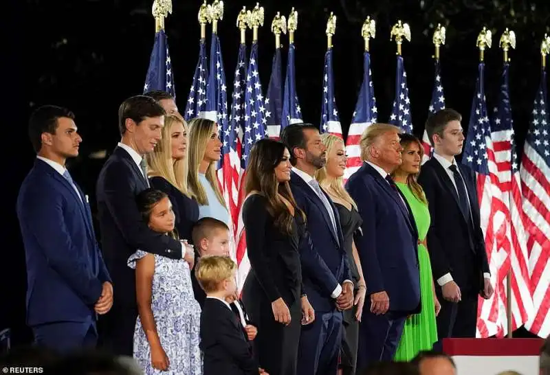 la famiglia trump riunita per la convention repubblicana 2020