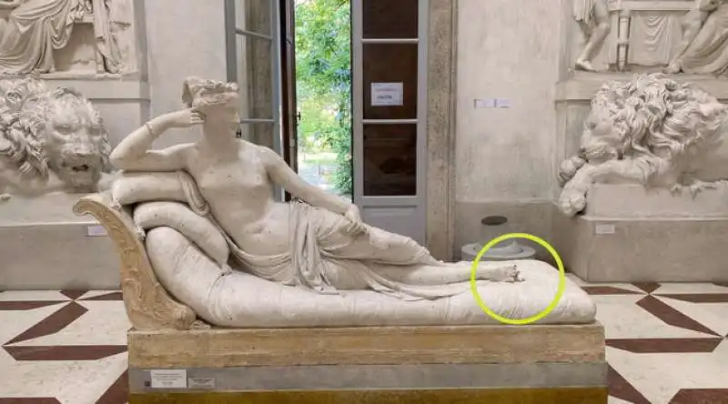 la statua di paolina borghese di canova a possagno  