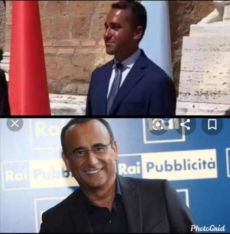 luigi di maio abbronzato piu' di carlo conti