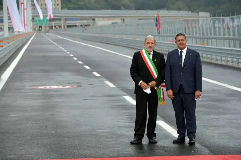 marco bucci giovanni toti   inaugurazione nuovo ponte di genova