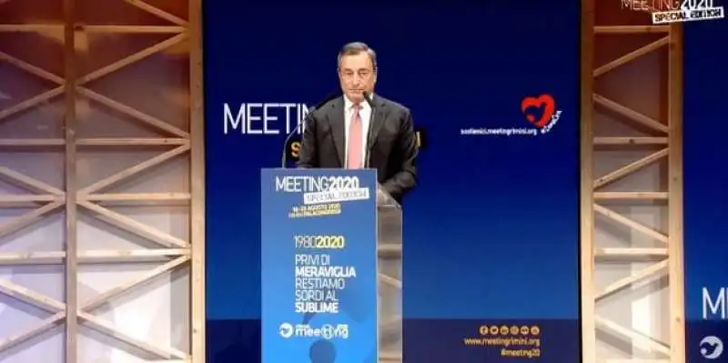 MARIO DRAGHI AL MEETING DI RIMINI