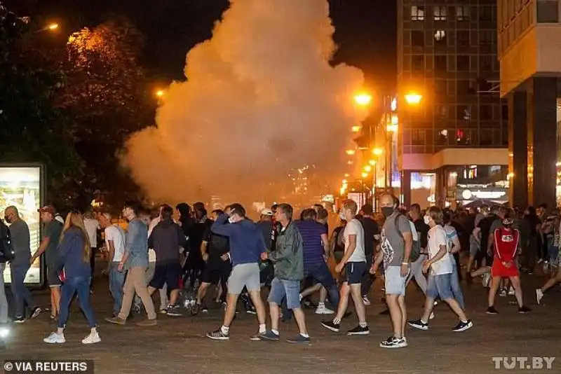 proteste in strada a minsk 1