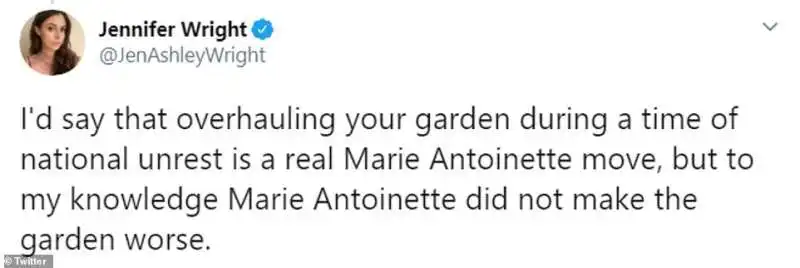 tweet sul giardino delle rose rovinato da melania trump 7