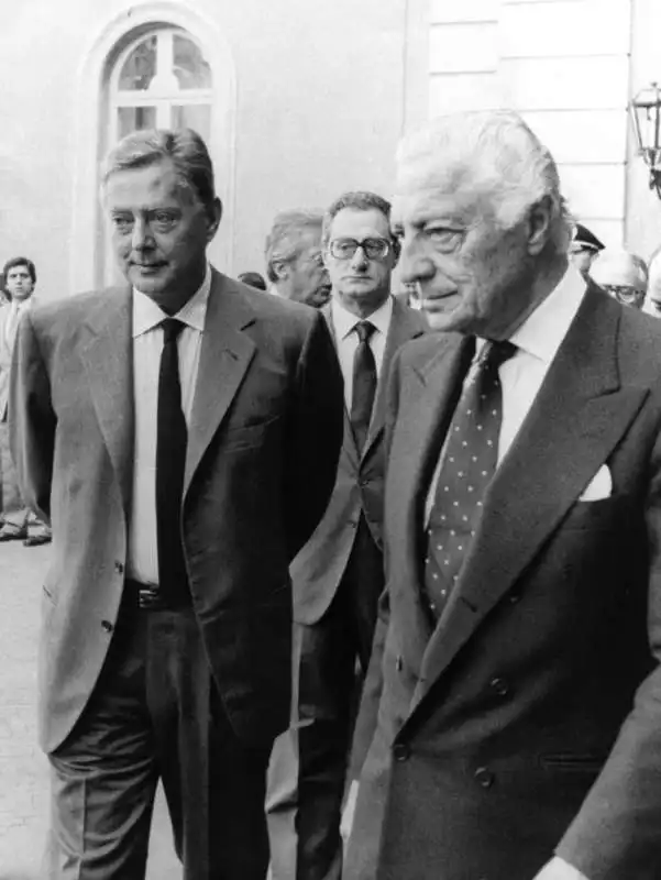 umberto e gianni agnelli con cesare romiti