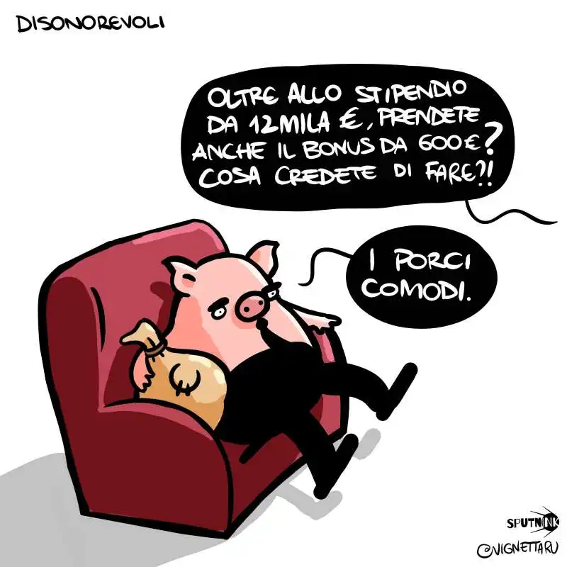 VIGNETTA SUI DEPUTATI CHE HANNO CHIESTO IL BONUS DA 600 EURO