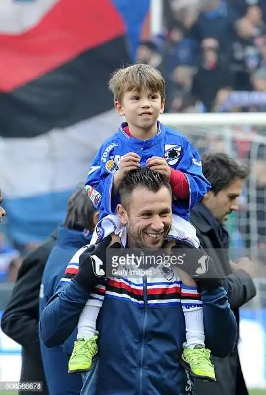 antonio cassano con il figlio christopher