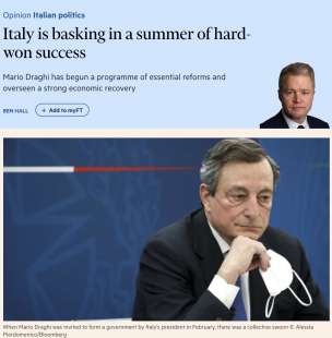 ARTICOLO DEL FINANCIAL TIMES SULL ESTATE DI SUCCESSI DELL ITALIA