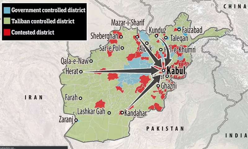 avanzata dei talebani verso kabul