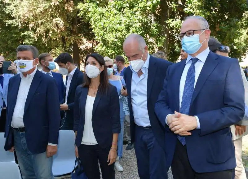 carlo calenda  virginia raggi  enrico michetti  roberto gualtieri  foto di bacco