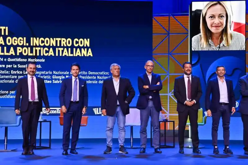 ettore rosato giuseppe conte antonio tajani enrico letta matteo salvini maurizio lupi - meeting rimini 