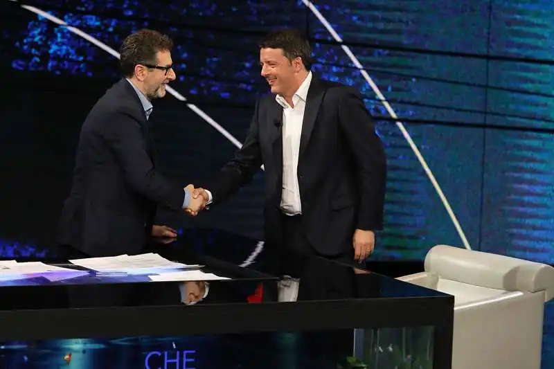 fabio fazio con matteo renzi