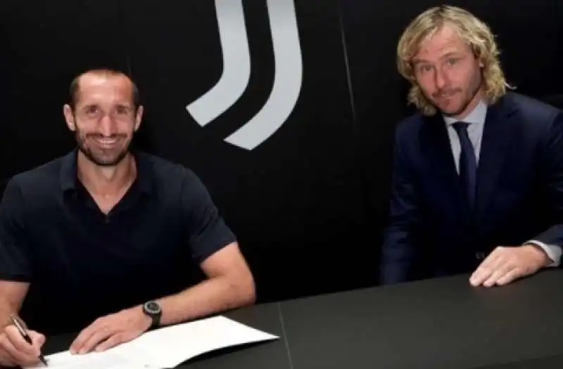 GIORGIO CHIELLINI E PAVEL NEDVED