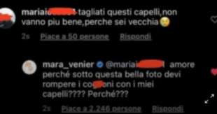 IL COMMENTO DI MARA VENIER ALLA FOLLOWER ROMPICOGLIONI