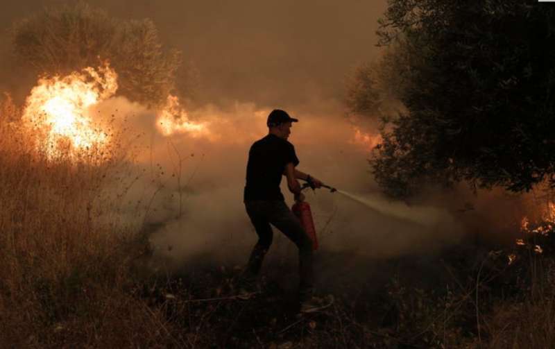 incendi sull' isola di evia in grecia 15