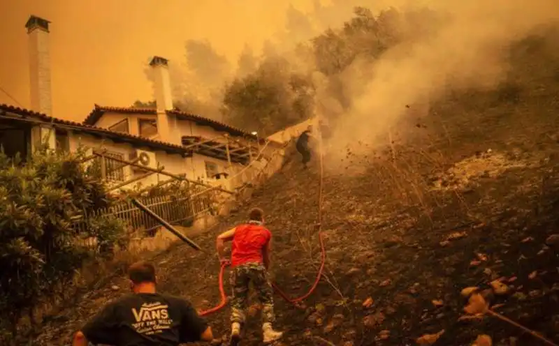 incendi sull' isola di evia in grecia 9