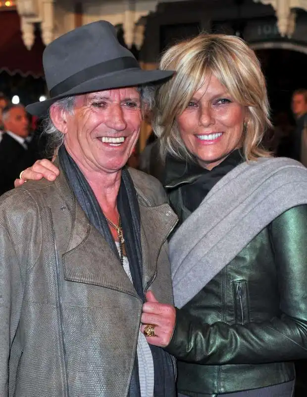 keith richards con la compagna Patti Hansen