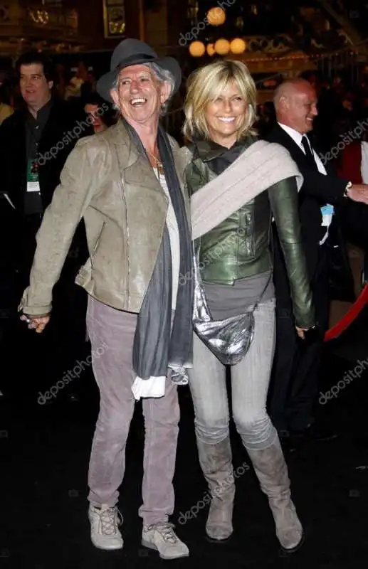 keith richards con la compagna Patti Hansen