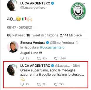 la gaffe degli auguri di simona ventura a luca argentero