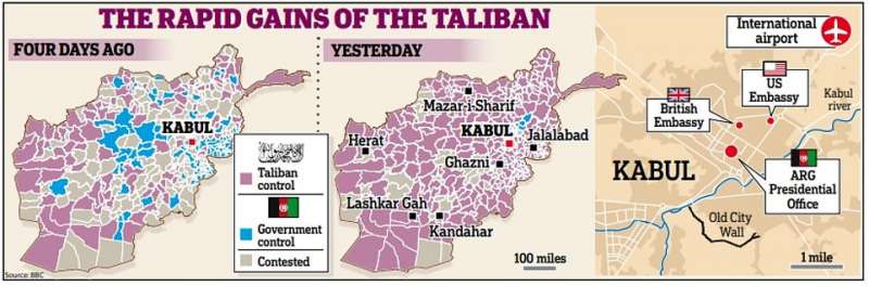 la presa dei talebani