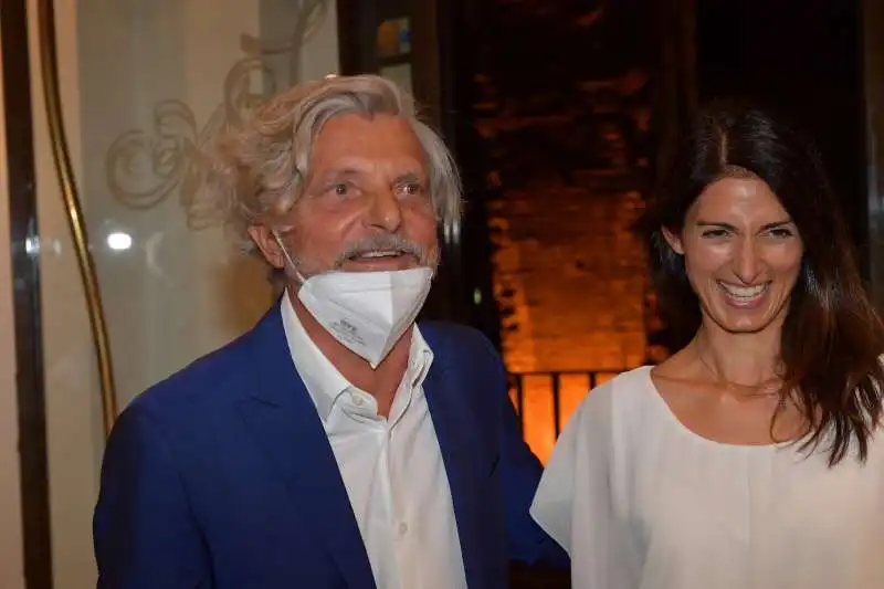 massimo ferrero e virginia raggi  foto di bacco