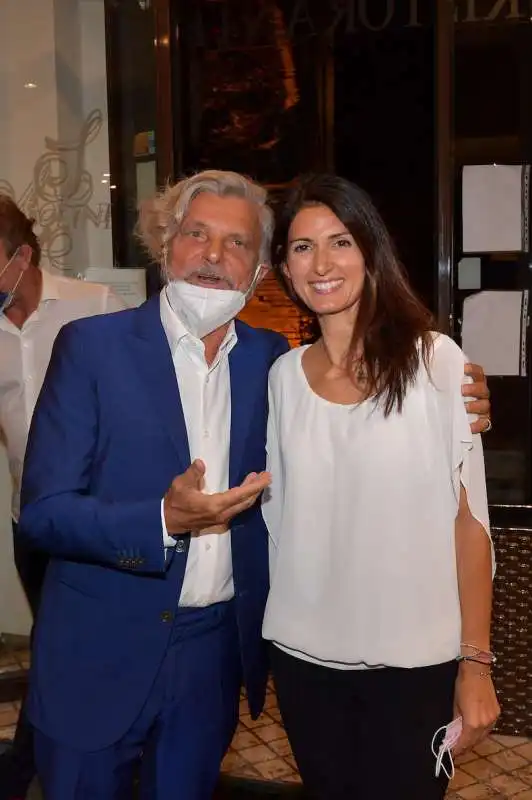 massimo ferrero  viginia raggi  foto di bacco 1