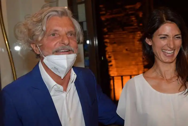 massimo ferrero  virginia raggi  foto di bacco (2)