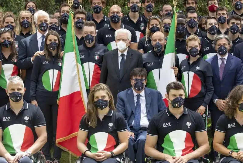 mattarella con la delegazione paralimpica