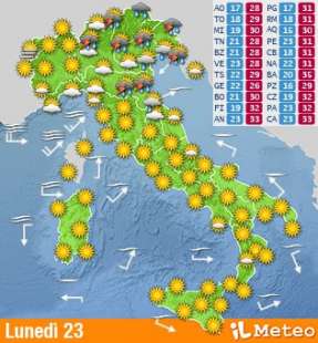 Meteo lunedi