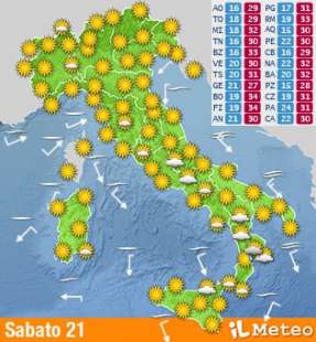 Meteo sabato