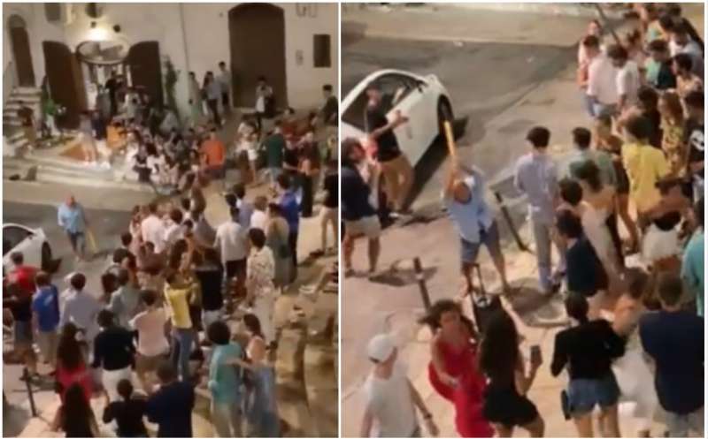 movida selvaggia a ostuni scende con un mazza e distrugge stereo 6