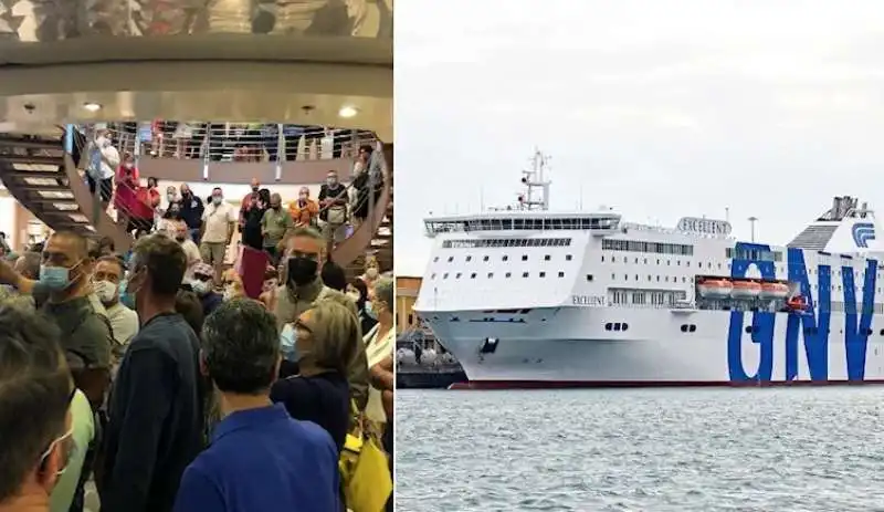 passeggeri bloccati sul traghetto gnv a genova 3