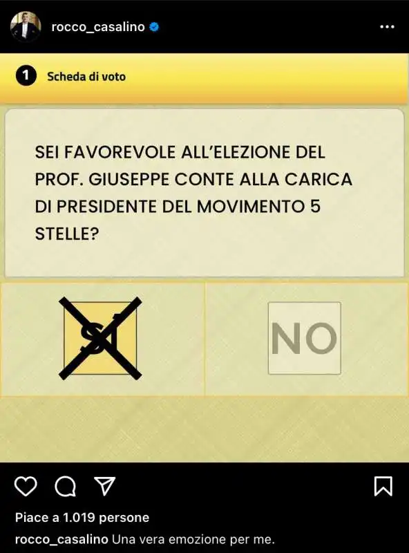 ROCCO CASALINO E IL VOTO PER GIUSEPPE CONTE