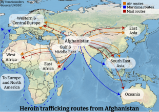 rotta dell eroina dall afghanistan