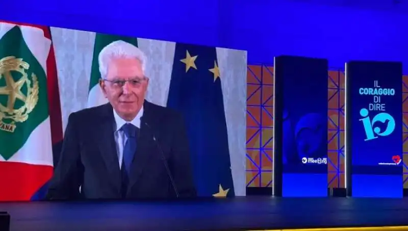 SERGIO MATTARELLA IN COLLEGAMENTO AL MEETING DI RIMINI  2