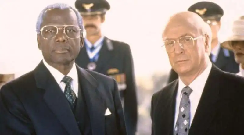 sidney poitier   michael caine mandela e de klerk 