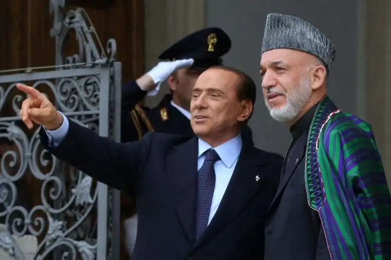 SILVIO BERLUSCONI HAMID KARZAI 