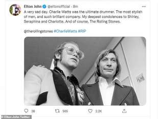 tributo di elton john a charlie watts