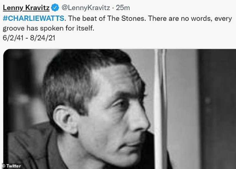 tributo di lanny kravitz a charlie watts