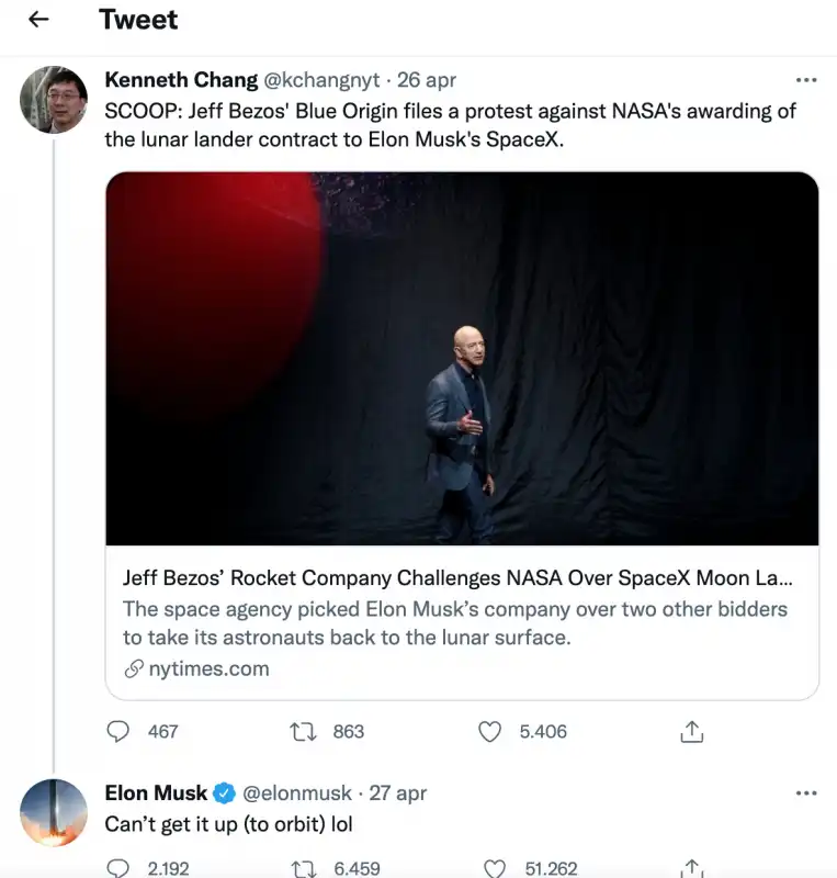 Tweet Elon Musk