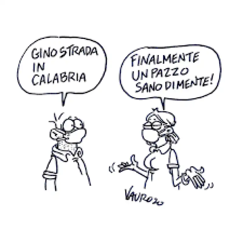 vignetta di vauro su gino strada 