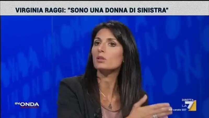 virginia raggi ospite di 'in onda' 2