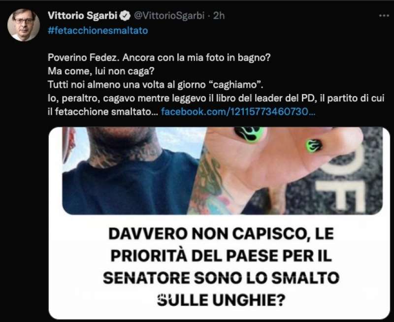 vittorio sgarbi contro fedez 1